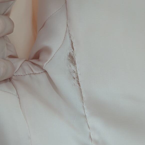 NAF NAF No Lapel Blazer Light Baby Pink Black Trim Women's Size S - Picture 7 of 9